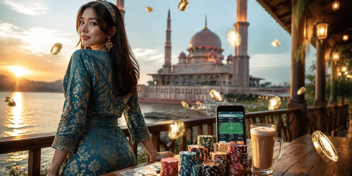 Pemain menikmati permainan slot dalam talian di Putrajaya menggunakan telefon pintar